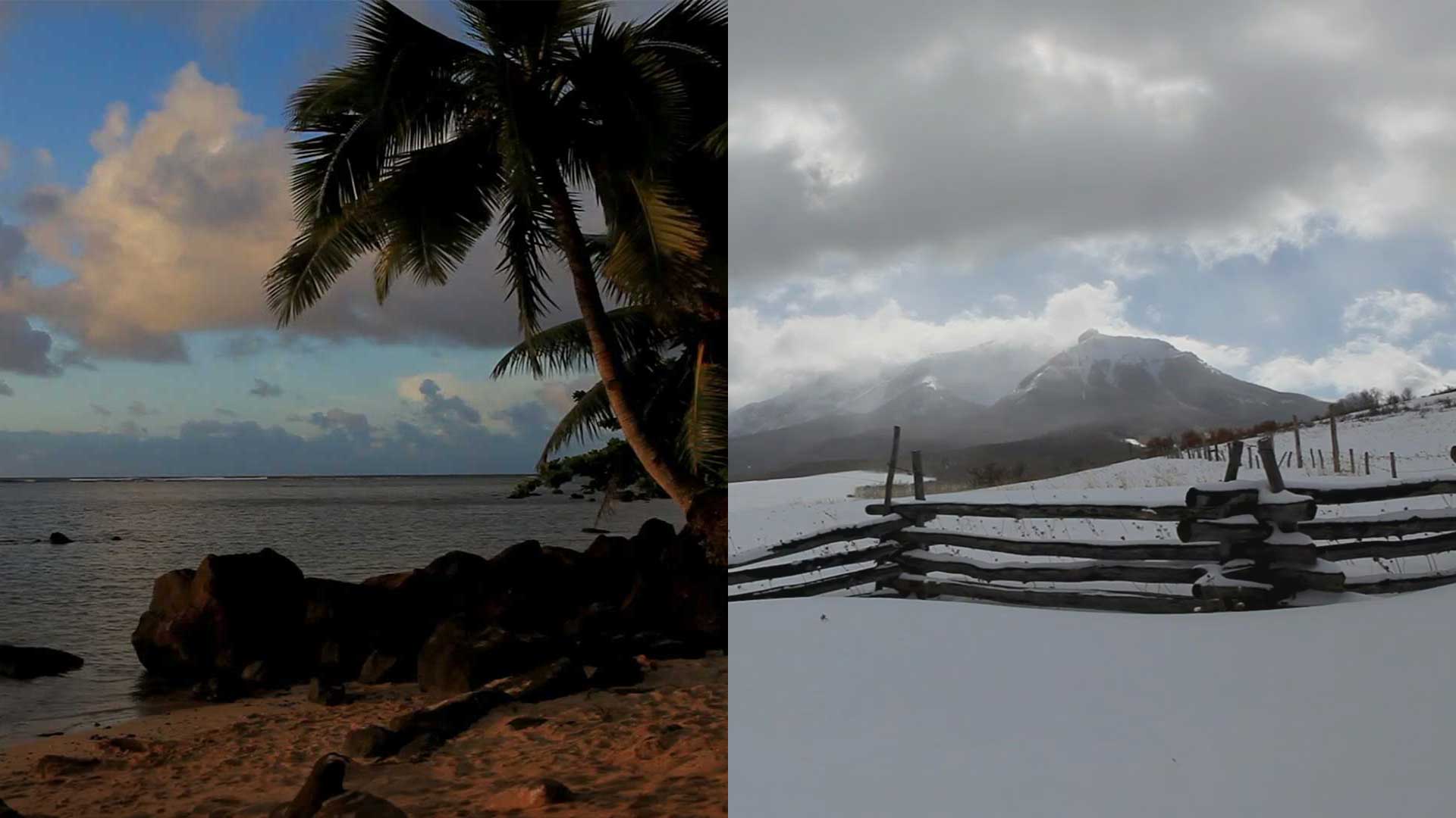 Winter snow or Hawaii warmth